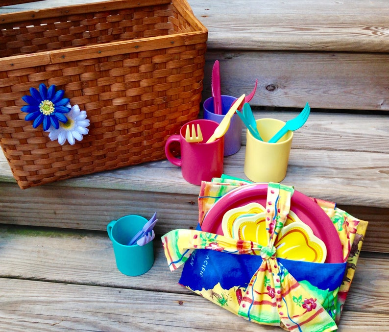 Picnic Set Mothers Day Mommy & Me Picnic Basket Etsy