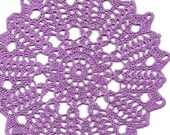Crochet Doily Small Crocheted Doilies Home Decor Handmade Tablecloth Wedding Table Decoration Modern Home Interior Round Vintage Style Lilac
