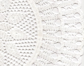 Crochet Doily Natural White Doilies Pure Cotton Eco Friendly Round Placemat Wedding Country Style Decor Flower Mandala Home Interior Decor