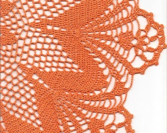 Große Spitze Häkeldeckchen Orange Handgemachte Baumwolle Handgefertigte Runde Deckchen Gehäkelte Herzstück Lacy Home Decor Hochzeit Dekorative Boho