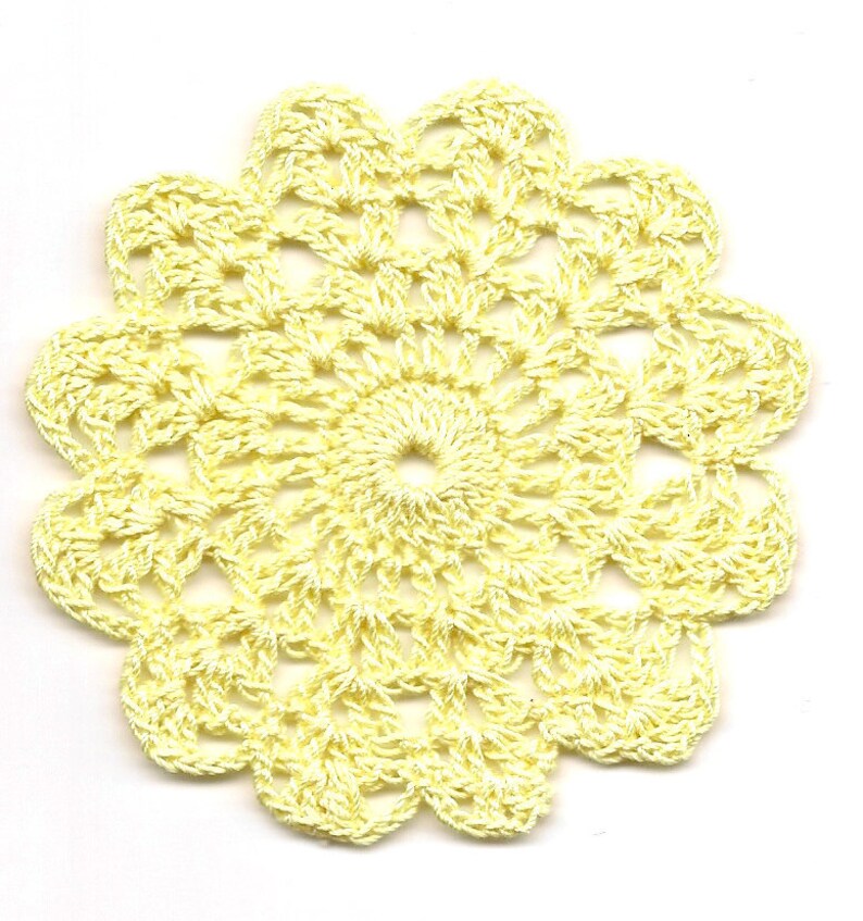 Set Of 4 Crocheted Doilies Crochet Medallions Assortment Mini Etsy