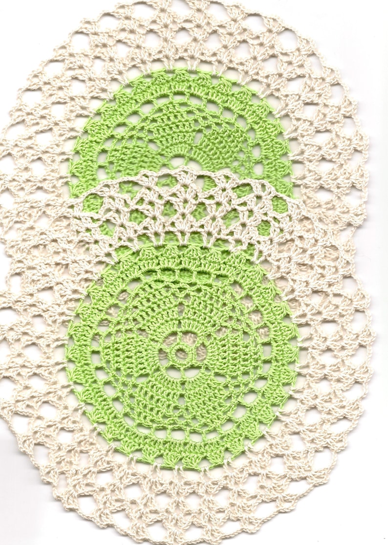 2 Crochet Lace Doily Small Crocheted Doilies Housewarming Gift Etsy
