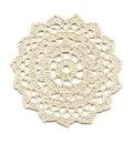 Handmade Cream Crochet Doily: Bohemian Table Centerpiece (5 inch)