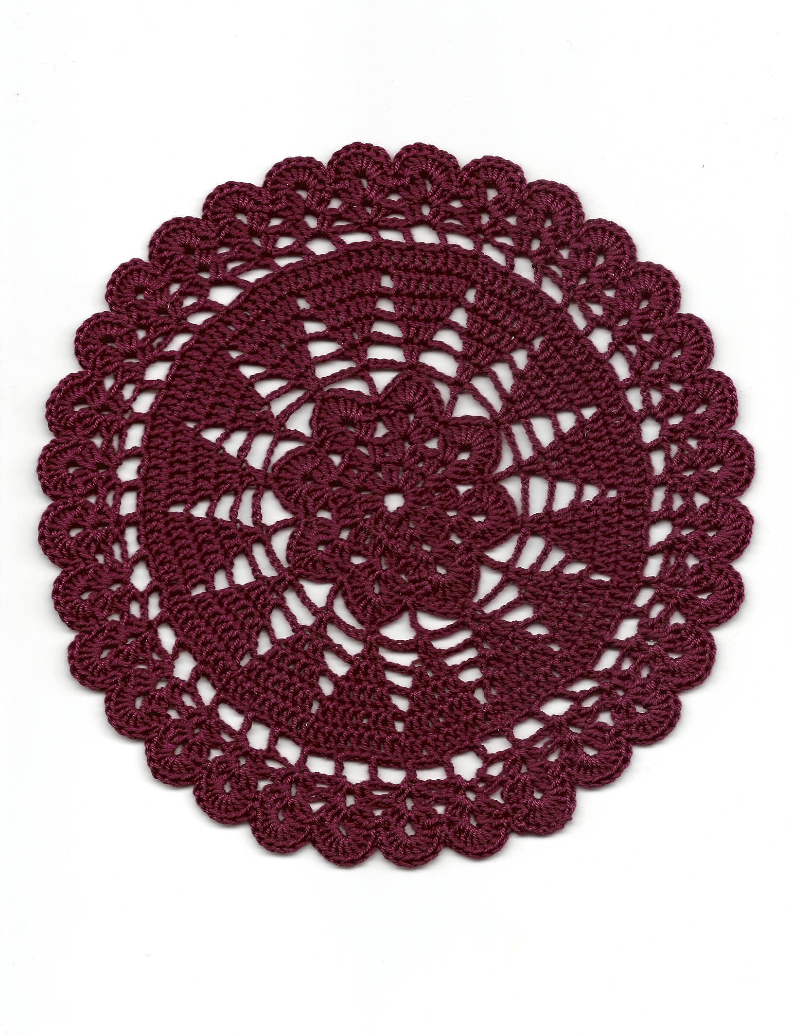 Crochett Doily Handmade  Lace Lacy Doilies Wedding Decoration Home Decor Flower Mandala Dream Catcher Crocheted Round Burgundy Modern