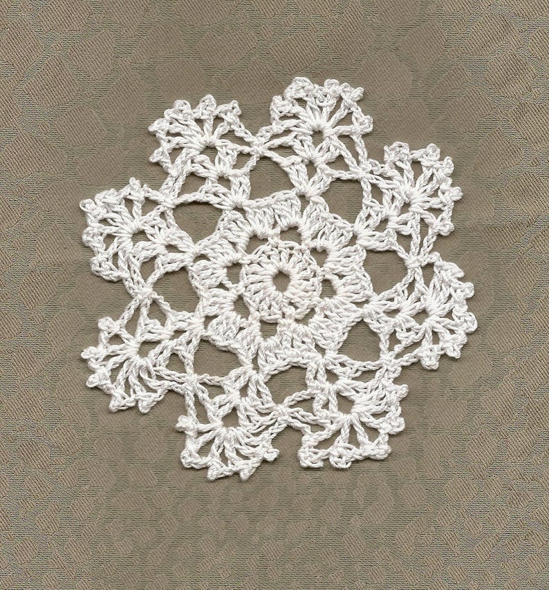 Mini Crochet Doily Lace Doilies Table decoration Crocheted Scrapbook Handmade Wedding Doily Napkin Bohemian Decor Round White Snowflake