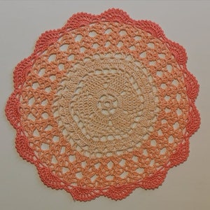 Crochet Doily Lace  Handmade Cotton Handcrafted Round Doilies Crocheted Centrepiece Lacy Home Decor Wedding Decorative Bohemian Design