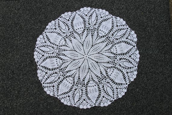 Crochet Doily Lace Doilies Table Decoration Crocheted Doilies Centrepiece  Hand Made Wedding Doily Napkin Boho Bohemian Decor Round White 