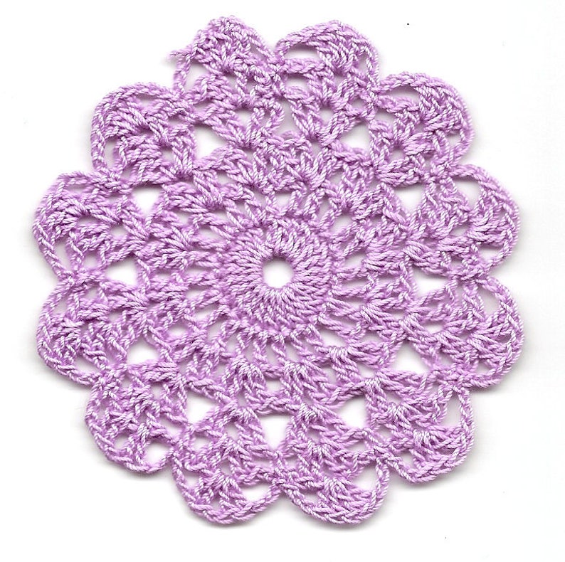 Set Of 4 Crocheted Doilies Crochet Medallions Assortment Mini Etsy