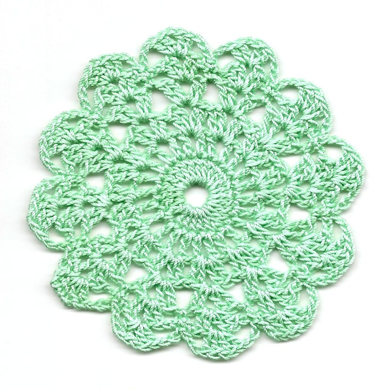 Set Of 4 Crocheted Doilies Crochet Medallions Assortment Mini Etsy