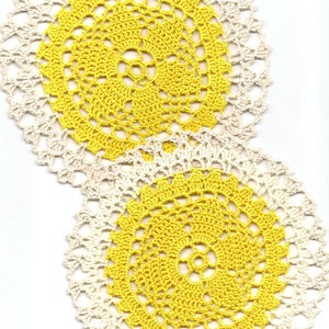 2 Crochet Lace Doily Small Crocheted Doilies Housewarming Gift Home Wedding Decor Handmade Decoration Cotton Textile Art Vintage Set Of 2