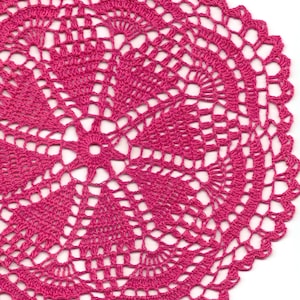 Crochet Doily Pink Handmade Linen Handcrafted Round Doilies Crocheted Centerpiece Lacy Home Decor Wedding Decorative Bohemian Home Decor