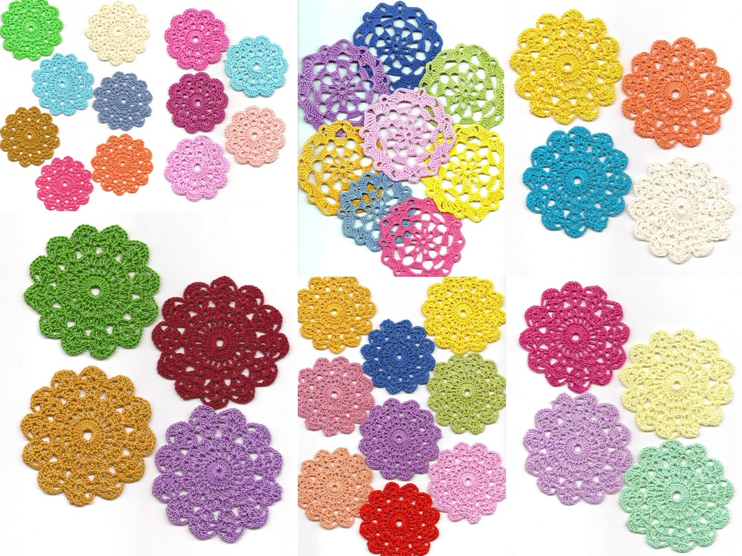 Crochet Doilies Mini Doily Set of 41 Wedding Decor Kids Craft Home