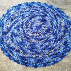 Crochet doily, handmade doily,  multicolor, home decor, gift, table crocet doilies, home decoration , cotton round doily 19 inch - 48 cm