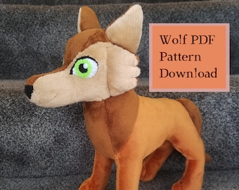 Sewing PDF Pattern Wolf Plush (Download)