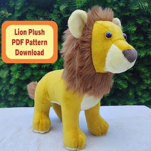 Lion Plush Sewing PDF Pattern (DOWNLOAD)