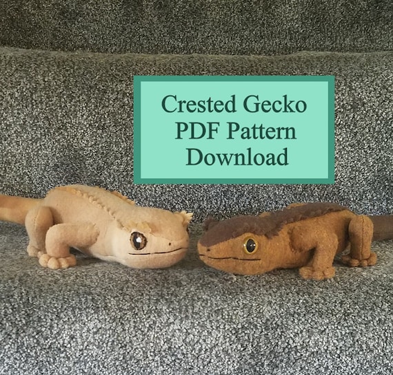 Sewing PDF Pattern Crested Gecko Plush download Etsy