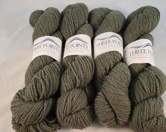 100% Alpaca 3 Ply Worsted Forest Green