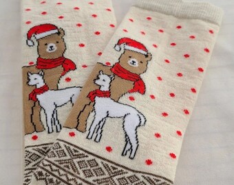 Christmas Alpaca Socks