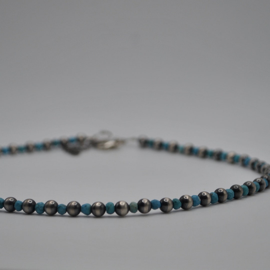 Bracelet/anklet - Sterling Silver Navajo Pearl, Sterling Silver 