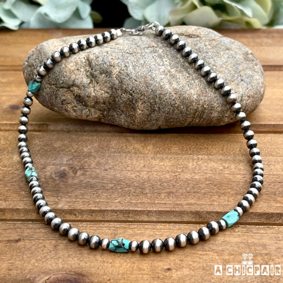 Authentic Navajo Pearl Choker Sterling 