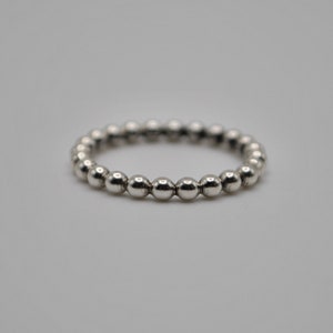 Sterling Silver Bead Stacking Ring, Beaded Ring, Stacker Ring, Sterling Silver Band