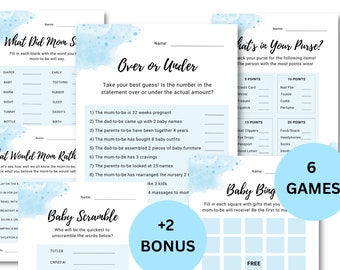 Baby Shower, Baby Shower Bundle, Baby Shower Game, Baby Shower Boy, Printable Game, Instant Download