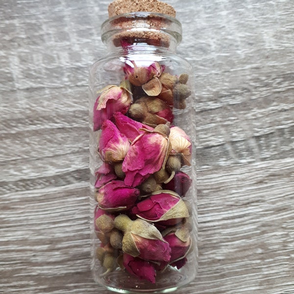 Choice of Dried Herbs/Flowers in Glass Vials|Flower Buds/Petals|Dried Botanicals Vials|Party Favors|Wedding Favors