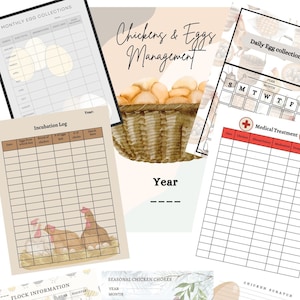 Backyard Chicken planner and journal - 45 pages chicken planner and organizer - Homestead guide and planner - stationary and paper