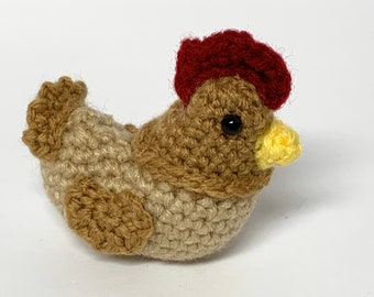 Crochet Chicken Pattern - Crochet Mini Chicken Pattern - Small Crochet Chicken - Chicken Little Pattern