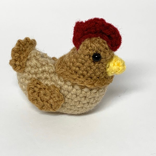 Crochet Chicken Pattern - Crochet Mini Chicken Pattern - Small Crochet Chicken - Chicken Little Pattern