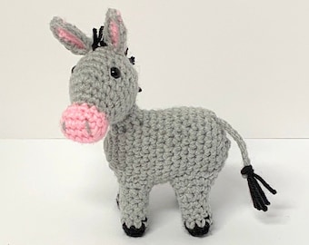Crochet Donkey Pattern - Farm Animal crochet pattern - crochet mule pattern