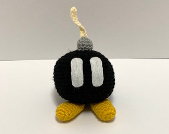 Super Mario Bomb Pattern - Wind Up Bomb - Crochet Super Mario Pattern