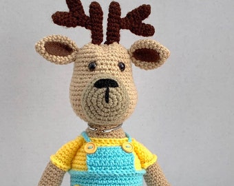 Crochet Deer Pattern - Crochet Reindeer Pattern - crochet baby pattern - crochet baby deer pattern - crochet Christmas reindeer