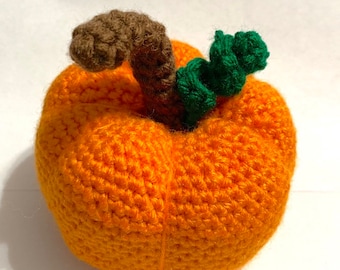 Crochet Pumpkin Pattern - Pumpkin Plush Pattern - Crochet Autumn pattern, Halloween Crochet Pattern