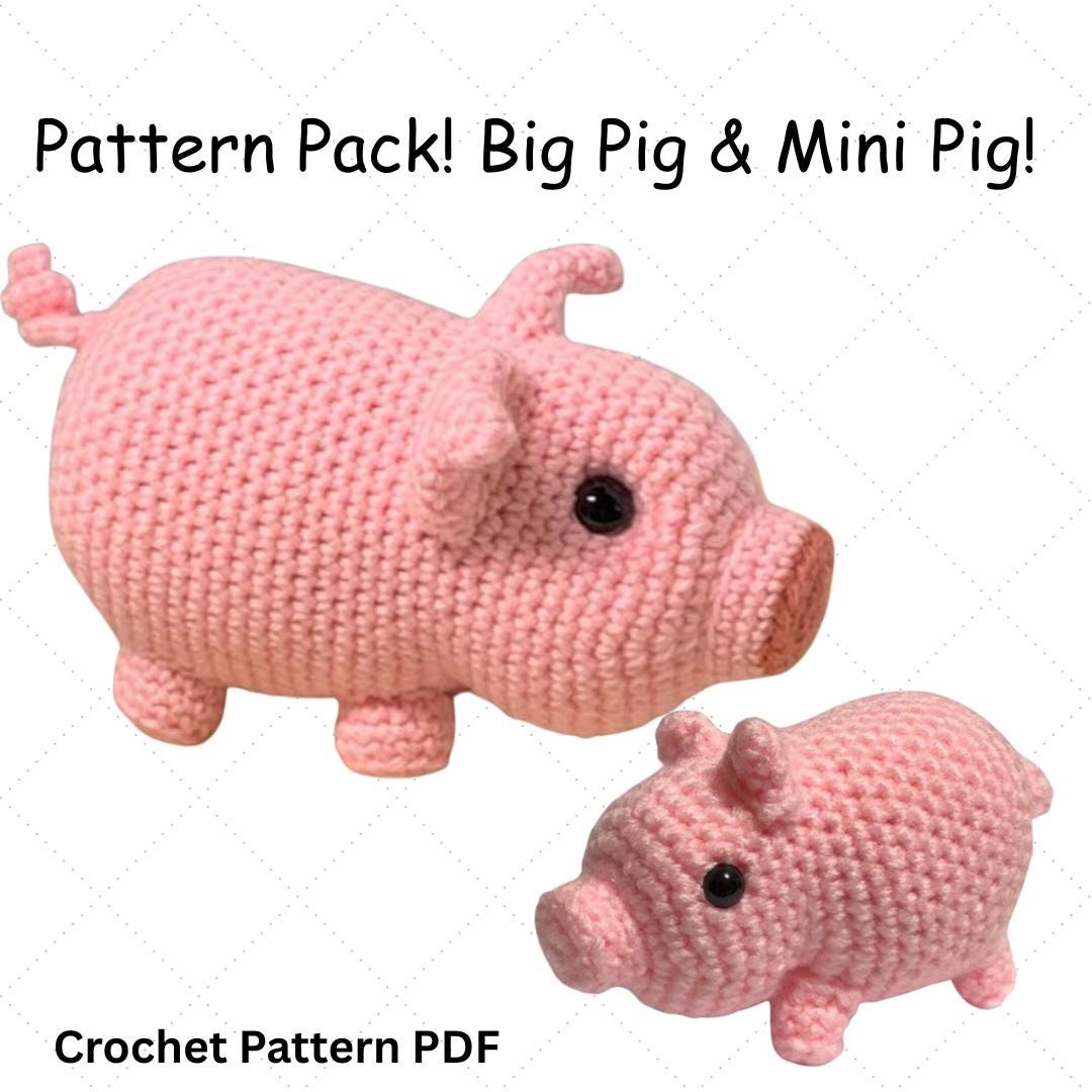 32 Our List of Adorable Crochet Pigs: Create Your Own Pig Plushie! 16 Crochet Pig Pattern Big and Mini Amigurumi