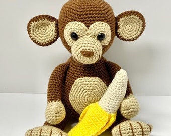 Crochet Monkey Doll Pattern - Crochet Safari Patterns - Crochet Animal Patterns - Crochet Monkey Toy