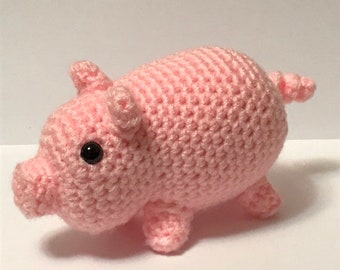 Crochet mini Pig Pattern - Crochet Farm Animal Pattern