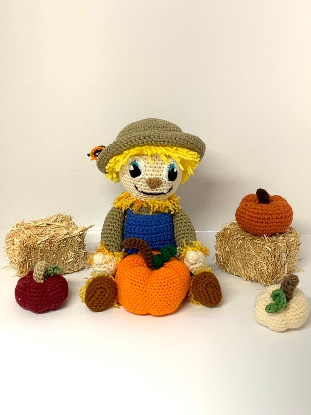 Crochet Scarecrow Pattern Farmhouse Pumpkin Pattern Crochet Scarecrow