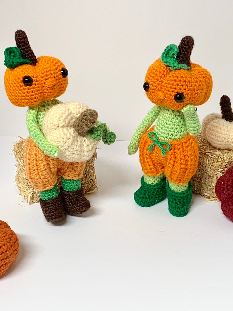 Crochet Pumpkin Pattern Crochet Pumpkin Head Pattern Crochet Halloween Pattern, Crochet Halloween Pattern image 7