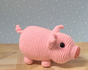 Crochet Pig Pattern - Realistic Crochet Baby Pig Pattern - Crochet Baby Piglet Doll Pattern - Farm Animal Crochet Pattern