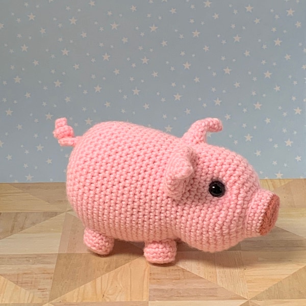 Crochet Pig Pattern - Realistic Crochet Baby Pig Pattern - Crochet Baby Piglet Doll Pattern - Farm Animal Crochet Pattern