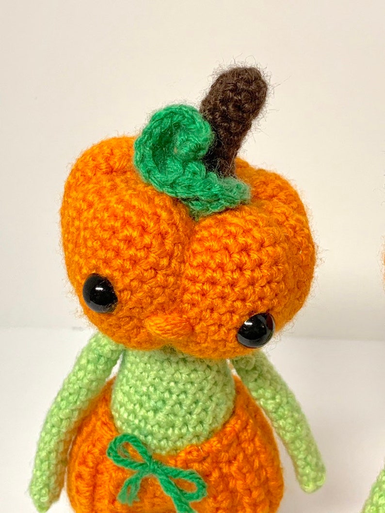 Crochet Pumpkin Pattern Crochet Pumpkin Head Pattern Crochet Halloween Pattern, Crochet Halloween Pattern image 6