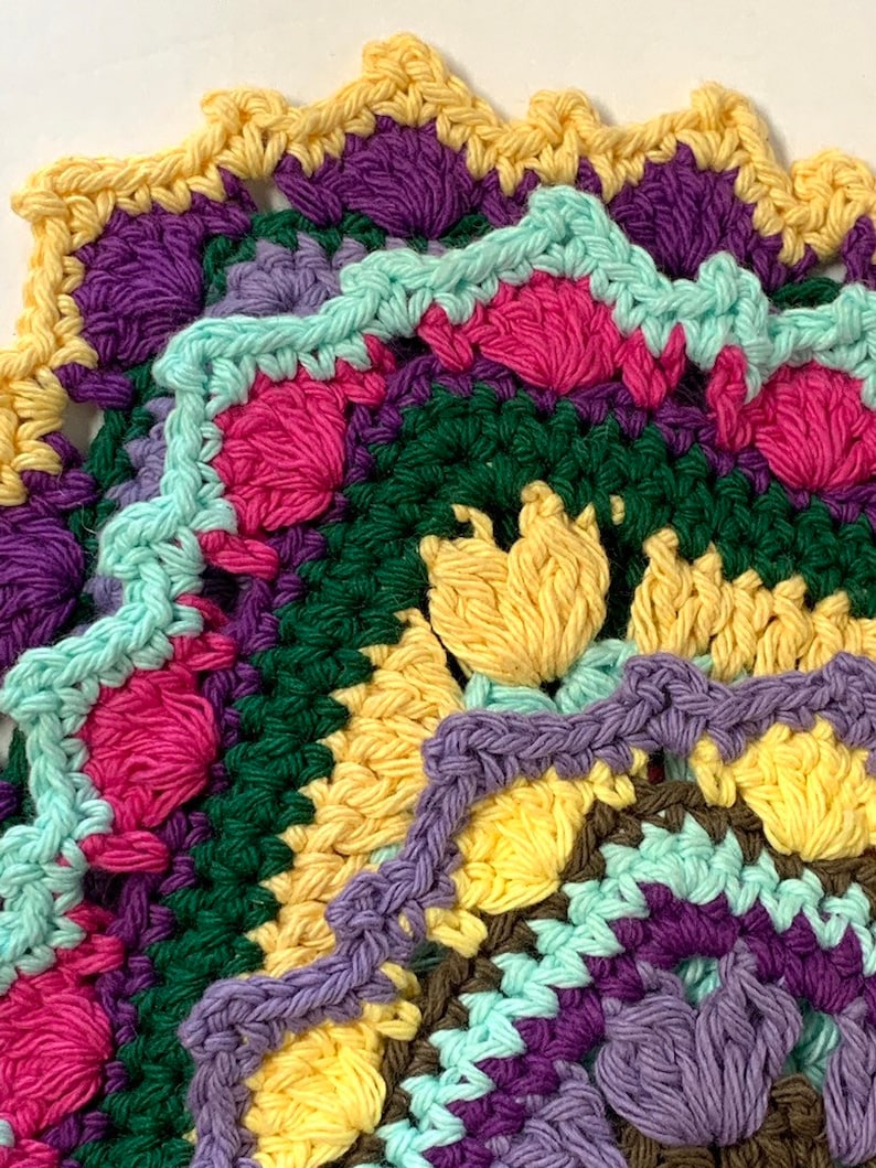 Mosaic Crochet Potholder Pattern Crochet Diamond Potholder Etsy