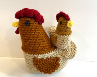 Crochet Big Chicken and Chicken Little pattern - Two crochet patterns