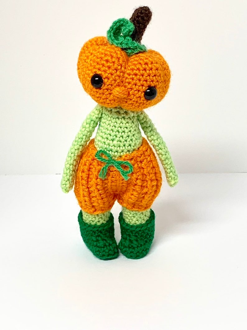 Crochet Pumpkin Pattern Crochet Pumpkin Head Pattern Crochet Halloween Pattern, Crochet Halloween Pattern image 2