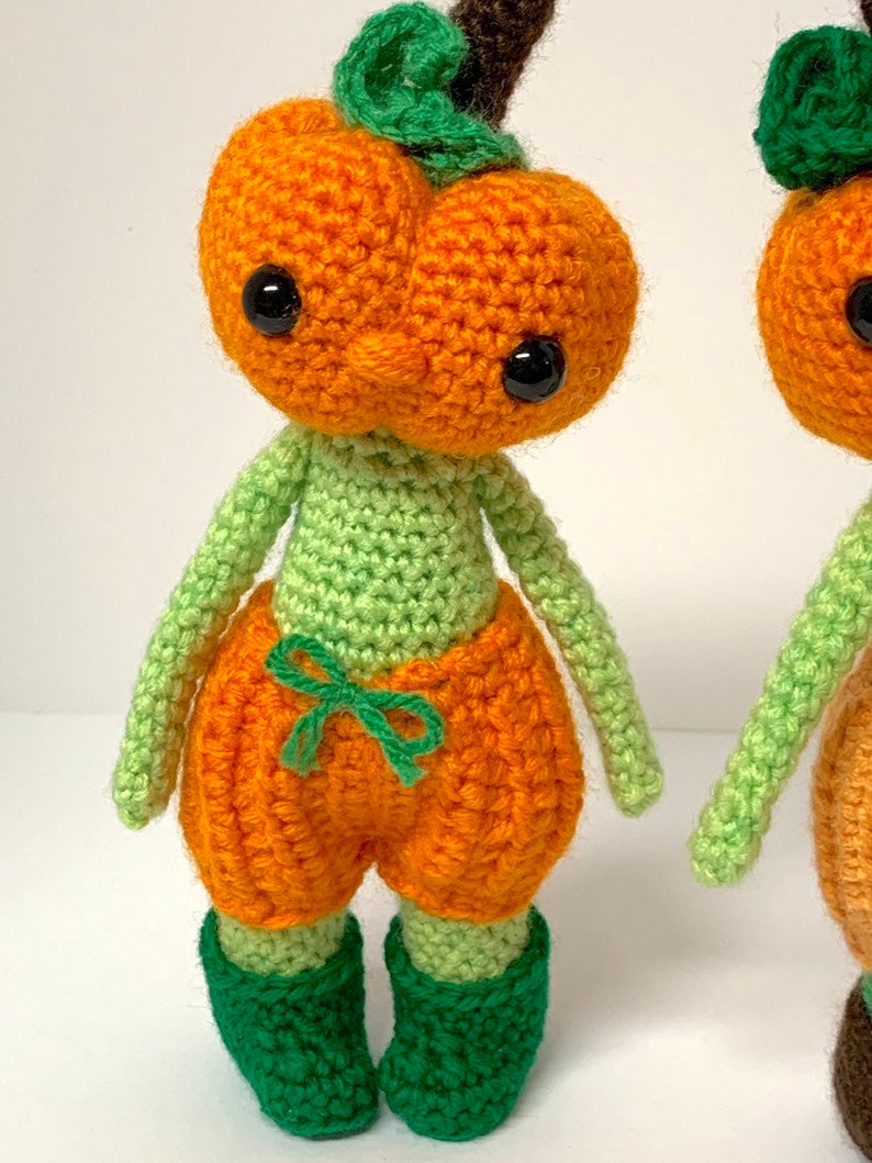 Crochet Pumpkin Pattern Crochet Pumpkin Head Pattern Crochet Halloween Pattern, Crochet Halloween Pattern image 8