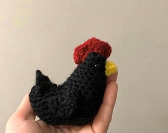 Black Chicken - Mini black chicken doll - little chicken toy