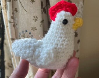White Chicken Doll - Chicken Little Toy - Farm animal toys