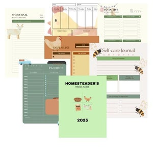 Homestead Personal Planner Printable Pages - 50 printable personal planner pages - Farm style perosnal planner printage PDF pages