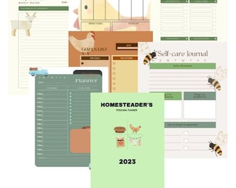 Homestead Personal Planner Printable Pages - 50 printable personal planner pages - Farm style perosnal planner printage PDF pages